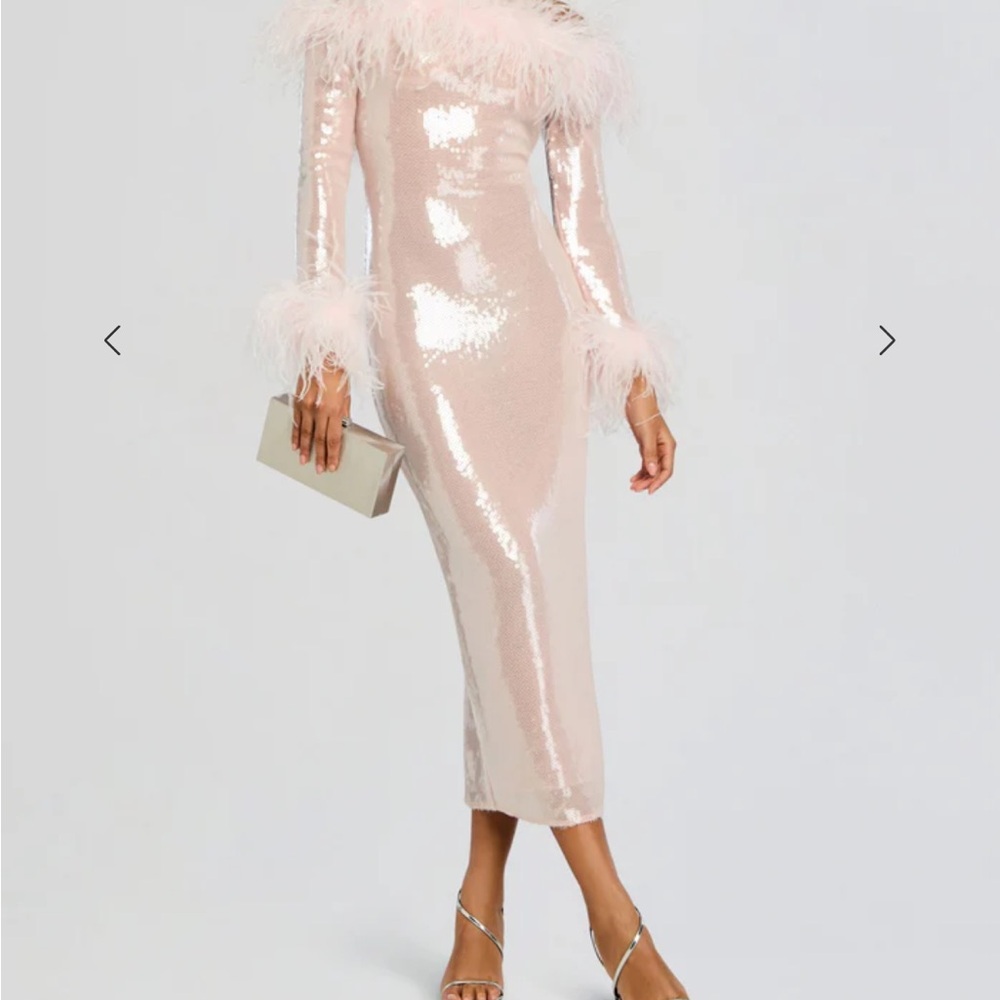 Retrofete Petal Sequin Midi dress